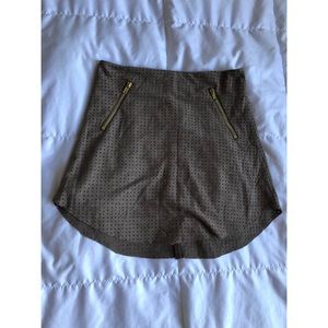 Brown suede Bishop + Young skirt